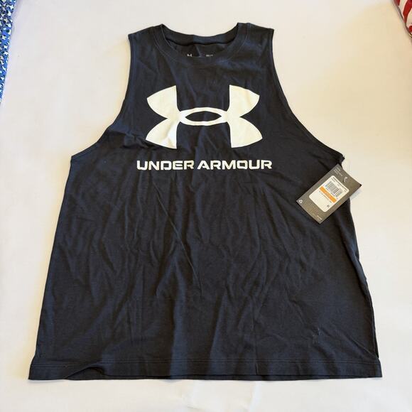 Lot (2) Under Armour Women's UA Sportstyle Graphic Tank Teal And Black Small - Picture 3 of 7